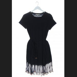 Maje black t-shirt dress with beads EUR size 3